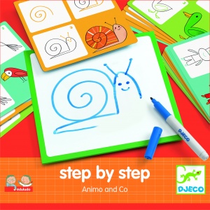 Nauka rysowania krok po kroku, Eduludo, zwierzątka - Djeco,