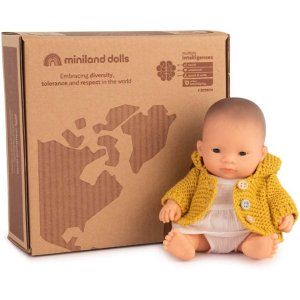 Pachnąca lalka, dziewczynka, Azjatka, 21 cm i ubranko - Miniland
