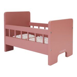 Drewniany łóżeczko dla lalek z pościelą - Little Dutch