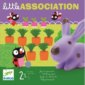 Gra planszowa dla najmłodszych, Little Association, królik w ogrodzie - Djeco