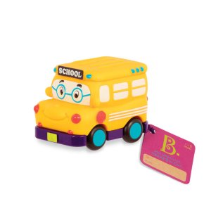 Mini autko z napędem, żółty szkolny autobus - B.toys,