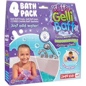 Magiczny proszek do kąpieli Gelli Baff Glitter, fiolet i błękit - Zimpli Kids