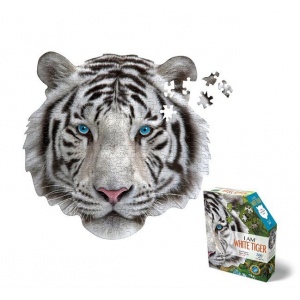 Puzzle konturowe, 300 el., biały tygrys - Madd Capp