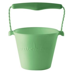 Silikonowe wiaderko, zwijane, pastelowy zielony - Scrunch Bucket